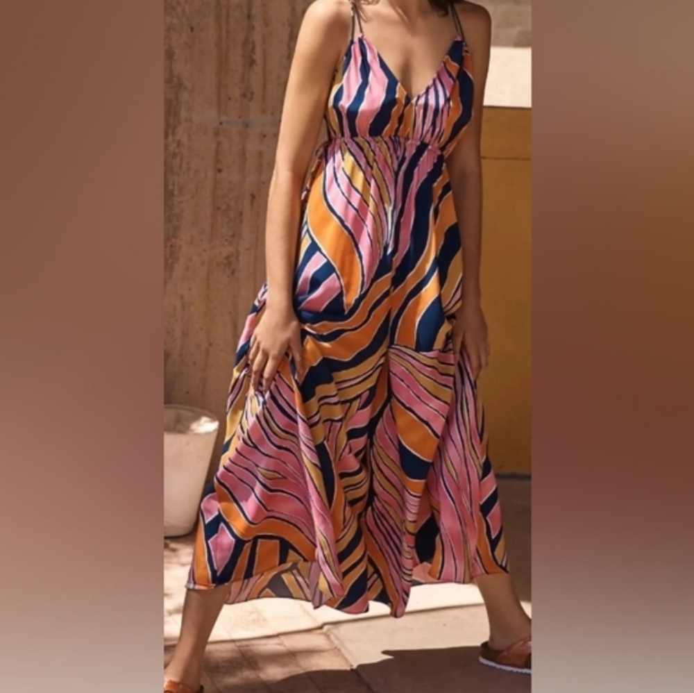 Anthropologie Maeve Finley Wide Leg Jumpsuit - Picture 2 of 16